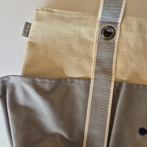 Thirty-One Nautical Coastal Tote Bag in Cream and Gray NWT - Picture 5 of 6